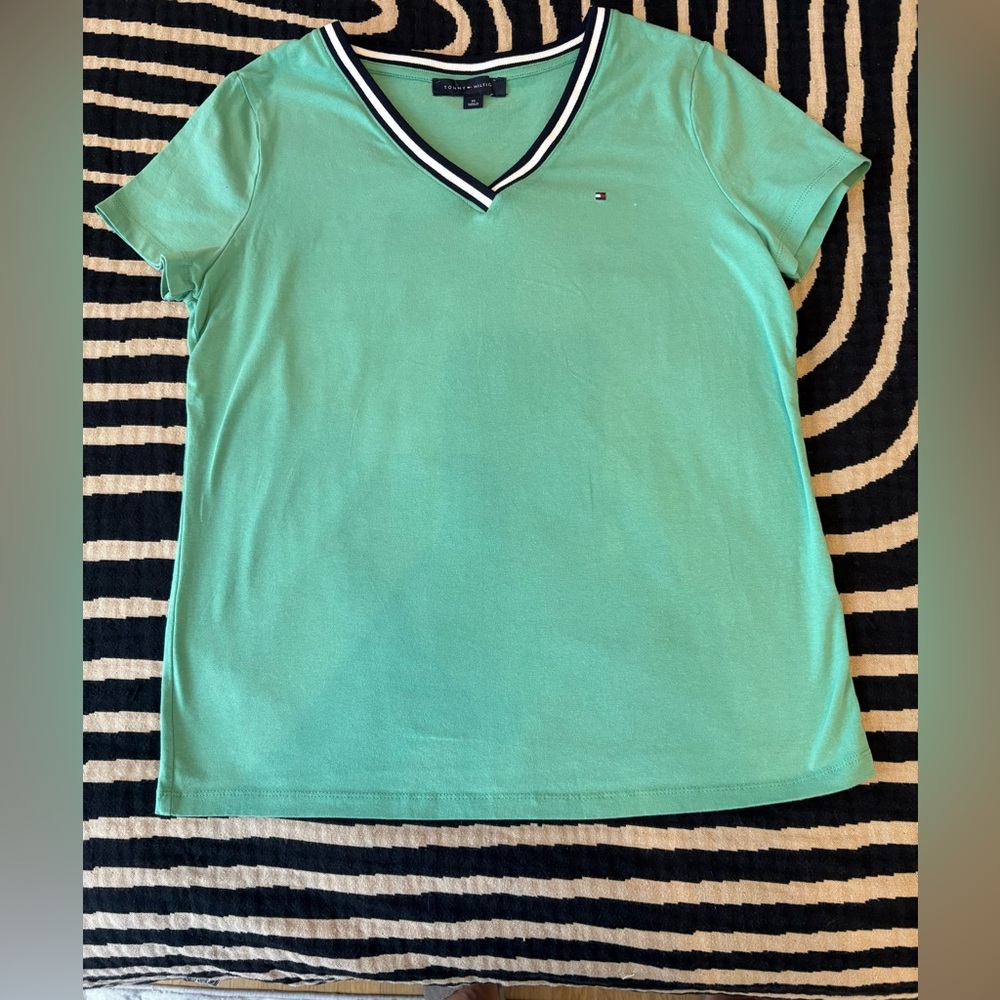 Tommy Hilfiger Mint V-Neck Tee